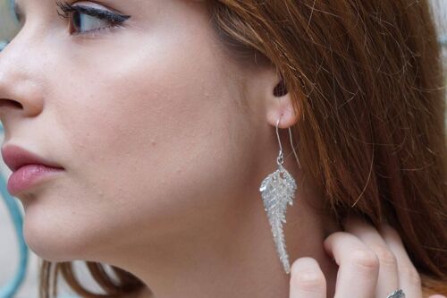 Fern Leaf tree Earrings in Sterling Silver.