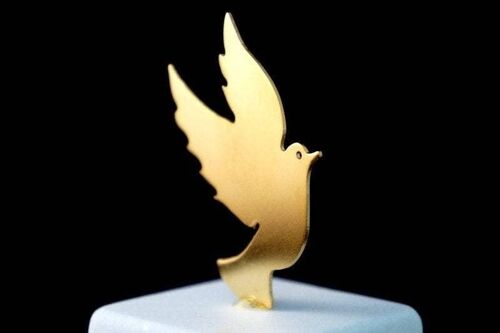 Home decor Home Gift Art Small Dove Statue,Gold plated Bronz