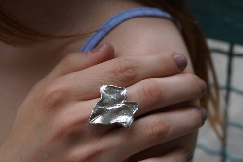 Nature Ivy leaf Rings for Women on Sterling Silver 925.