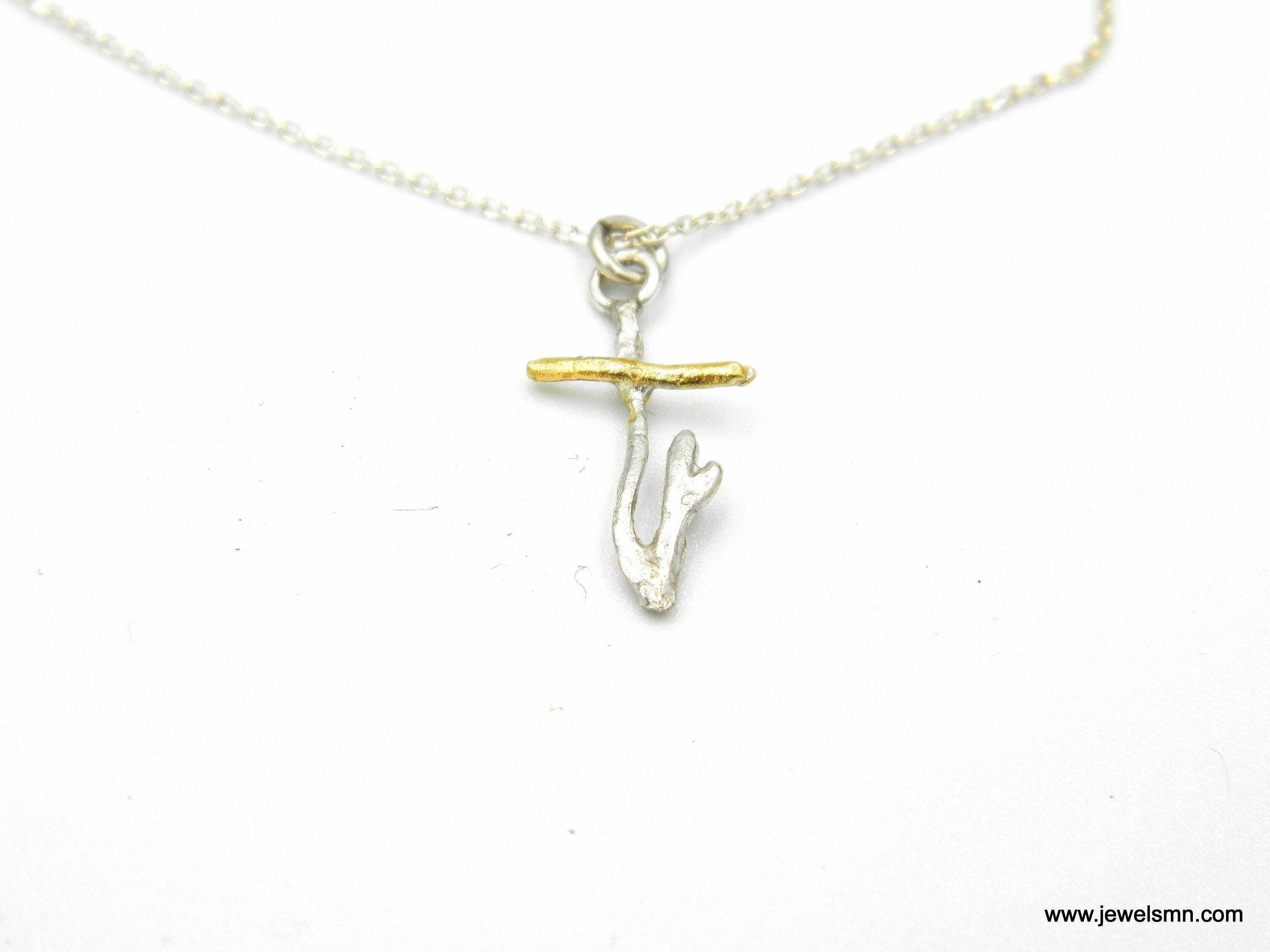 Hockey stick hot sale cross necklace