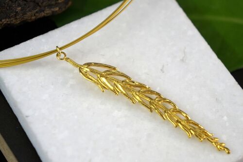 Leaf Necklace for Women Goldplated on sterling silver 925 by