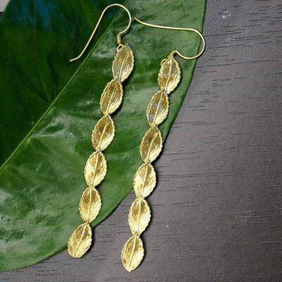 Long Dangle Statement Earrings Goldplated.