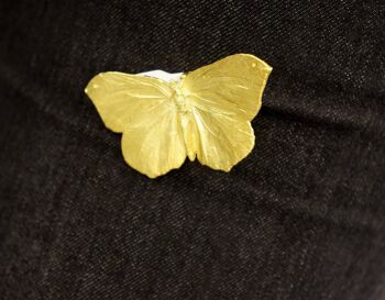 Broche en or sur argent sterling Real Butterfly Brooch. Papillon 3