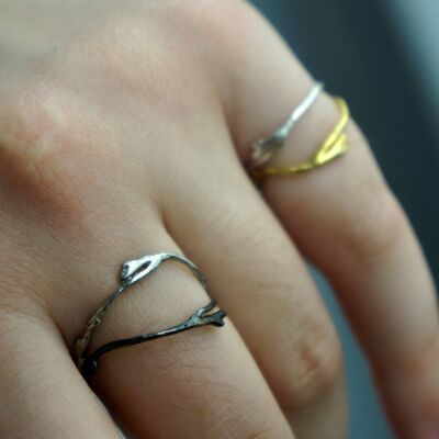 Gift for Wife,  Minimalist Ring, Real Twig Ring, Jasmine