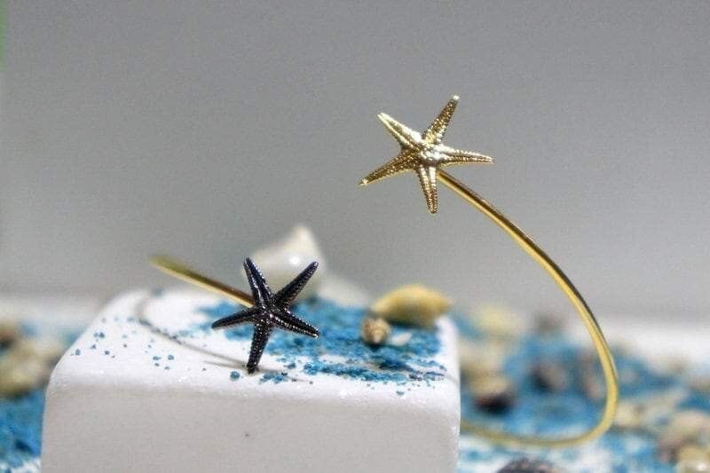 Bracciale in argento sterling 14k oro e nero regolabile Real