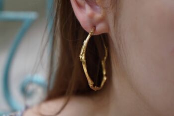 Boucles d'oreilles en or pour femmes, boucles d'oreilles en branche d'olivier, N 2
