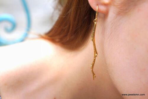 Earrings Olive Branch Earrings for Women, Long Dangle