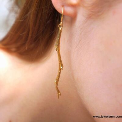 Earrings Olive Branch Earrings for Women, Long Dangle