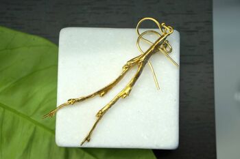 Boucles d'oreilles Branche d'Olivier Boucles d'Oreilles pour Femmes, Long Dangle 3