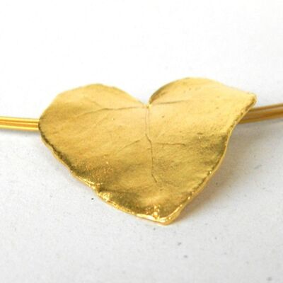 Efeublatt Herzförmige Halsketten für Damen Vergoldet in Sterling