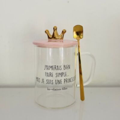 Mug with lid and spoon