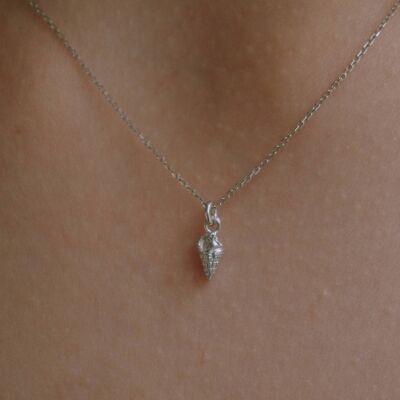 Piccola collana con catena, argento REAL Sea Shell Small Pendan