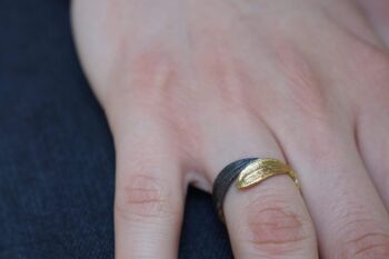 Bague feuille d'olivier en argent sterling. 3