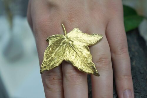 Ivy Leaf Ring For Women on Sterling Silver.