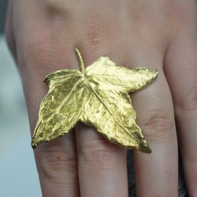 Ivy Leaf Ring For Women on Sterling Silver.