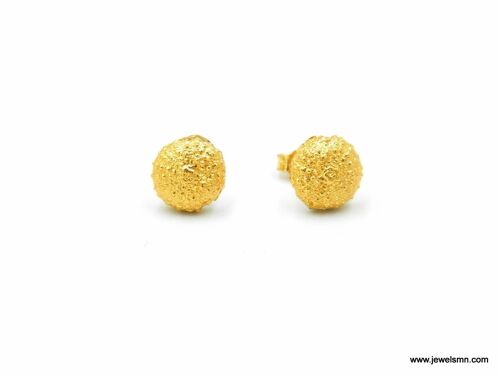 Stud Earrings from Very small urchin 14k Goldplated on sterl