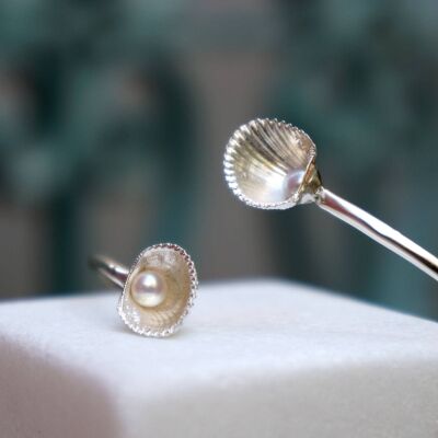 Bracciali per donna, gioielli di perle, argento sterling riciclato