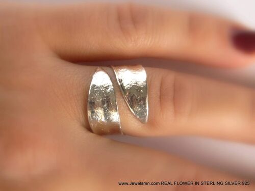 Sterling silver Olive Leaves Ring.