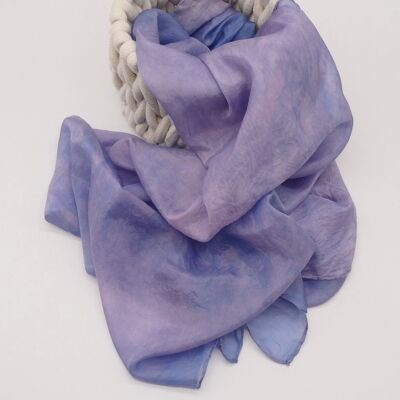 Purple and Pink Silk Scarf, Large