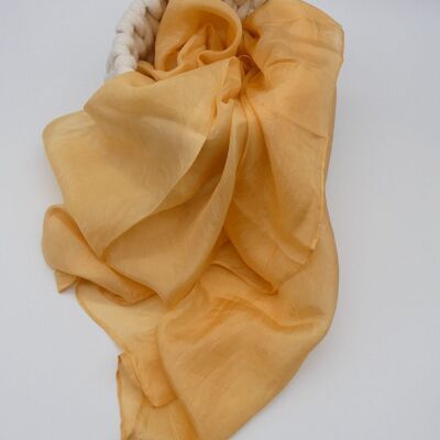 Golden Yellow Silk Scarf, Large