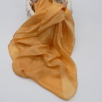 Golden Yellow Silk Scarf, Medium