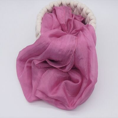 Rose Pink Silk Scarf, Large