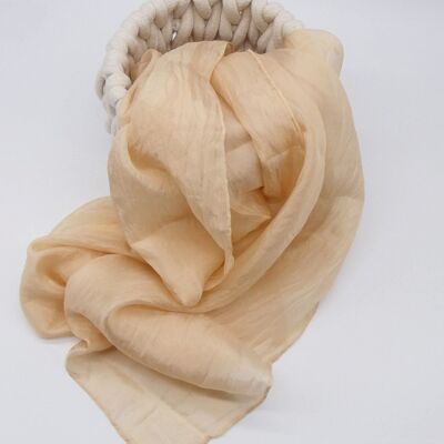 Beige Pink Silk Scarf, Large