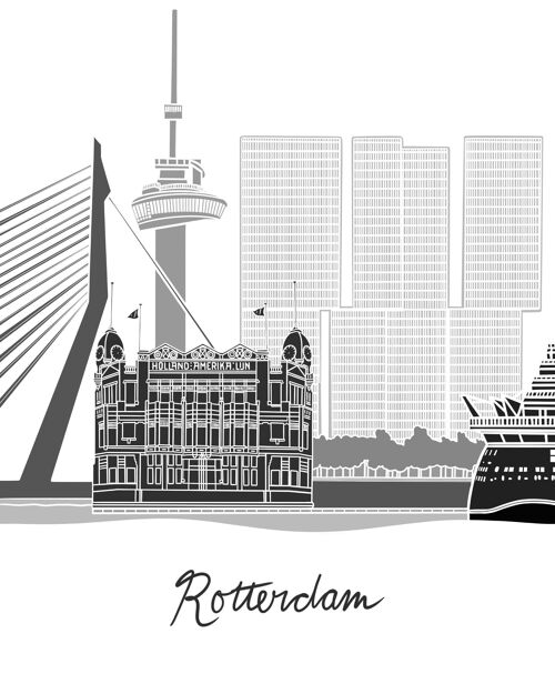 Poster  Skyline Rotterdam