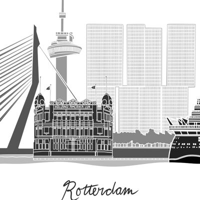 Poster Skyline Rotterdam