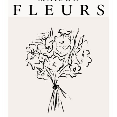 Póster Maison Fleurs