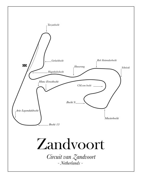 Poster Zandvoort 40x50