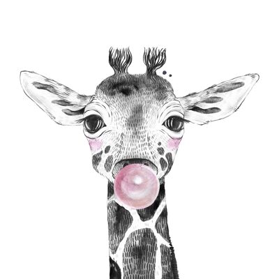 Poster Kinderkamer Giraffe- 30x40 cm - 30x40 cm