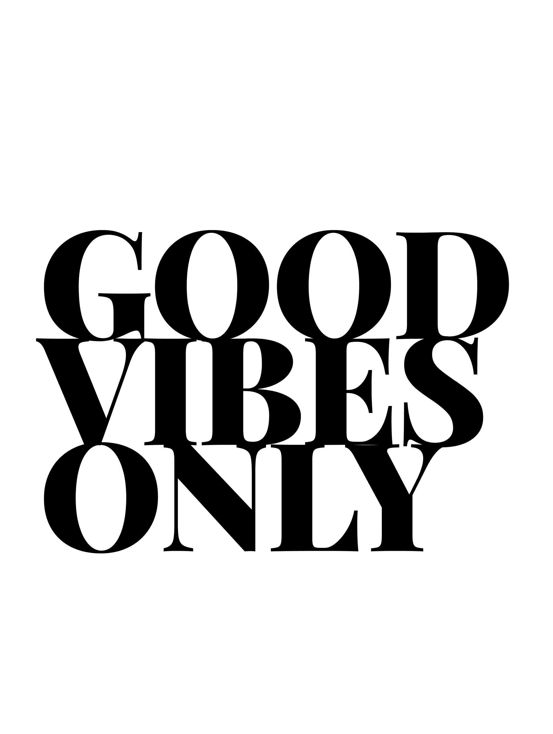 Poster Good Vibes Only- 30x40 cm - 30x40 cm
