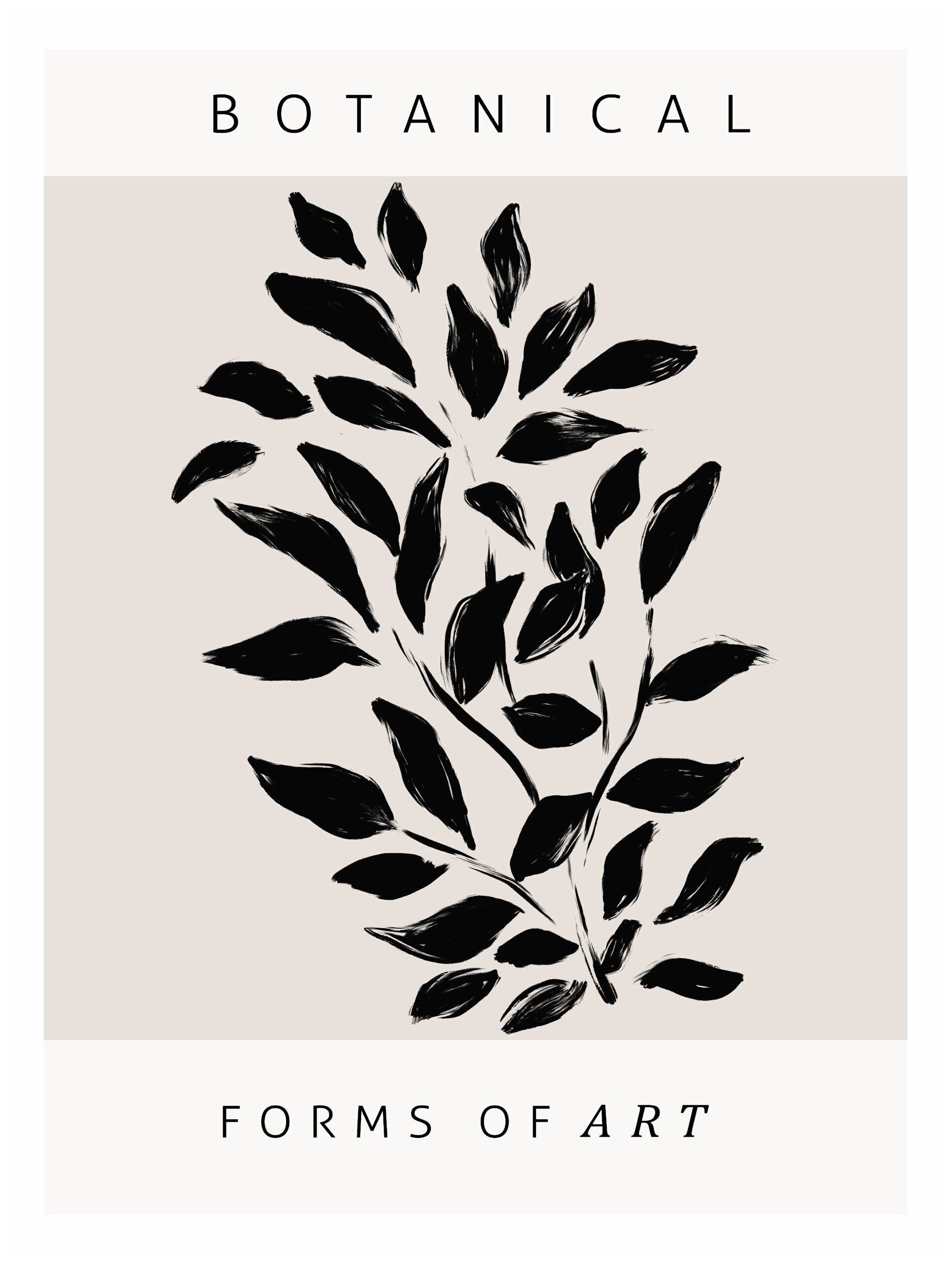 Affiche Botanique Abstraite - 30x40 cm - 30x40 cm