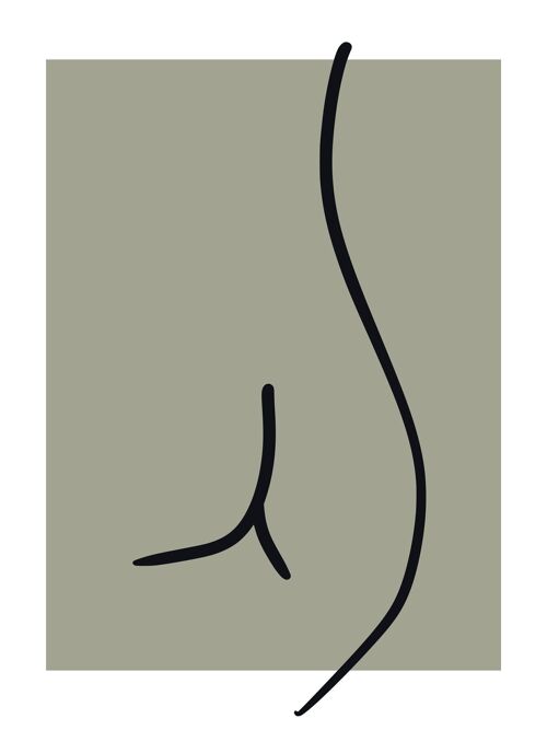 Poster Vrouw Nude- 30x40 cm - 30x40 cm