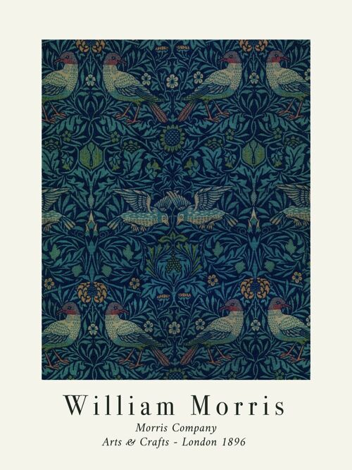 Poster William Morris Birds- 30x40 cm - 30x40 cm