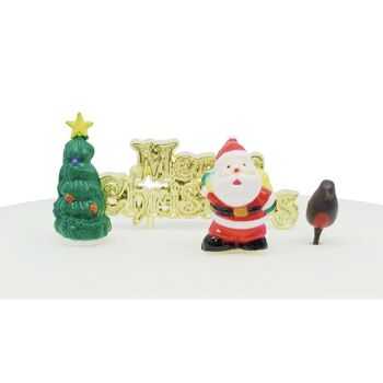 Un kit de décoration de gâteau de Noël joyeux petit