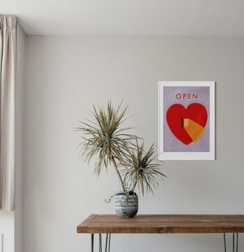 A4 Coeur Ouvert | Affiche d'illustration Impression artistique 2