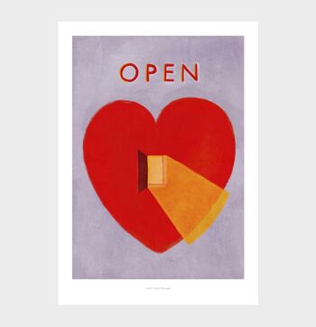 A4 Coeur Ouvert | Affiche d'illustration Impression artistique 3