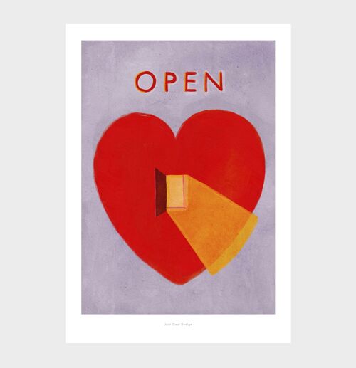 A3 Open Heart | Illustration Poster Art Print