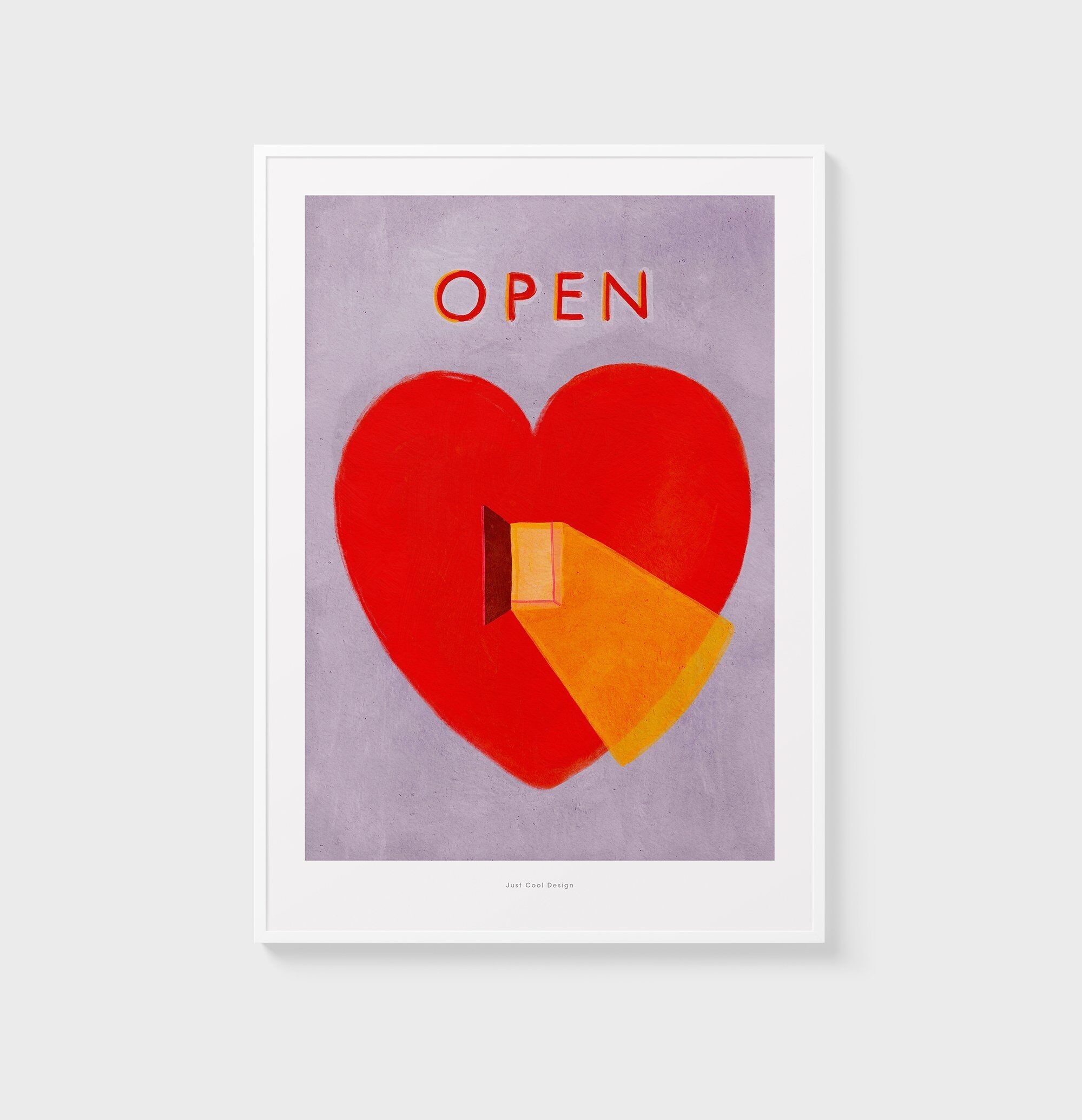 A3 corazón abierto | Cartel de ilustración Lámina artística