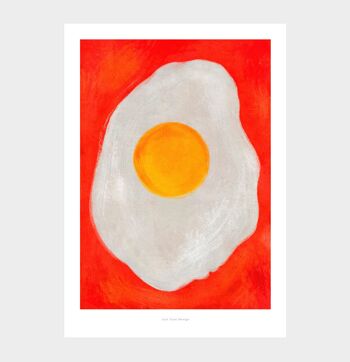 Oeuf au plat A3 | Affiche d'illustration Impression artistique 3