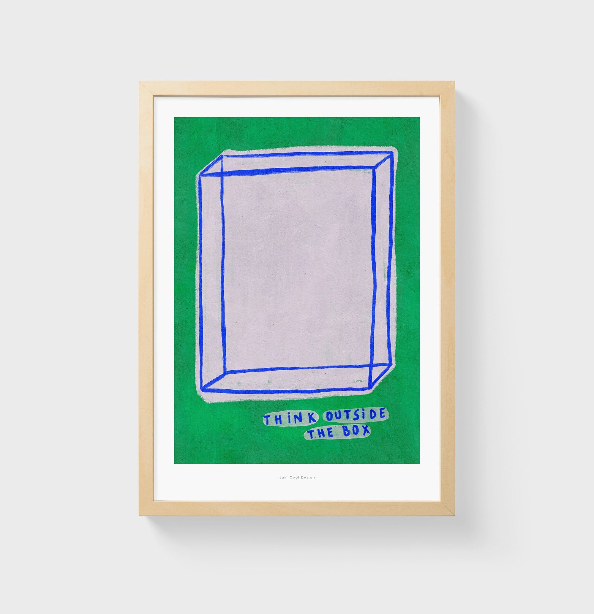 A3 Piense fuera de la caja | Ilustración Lámina artística