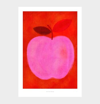 A4 Pomme Rose | Affiche d'illustration Impression artistique 3