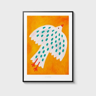 Illustration d'oiseau A4 | Affiche Impression artistique