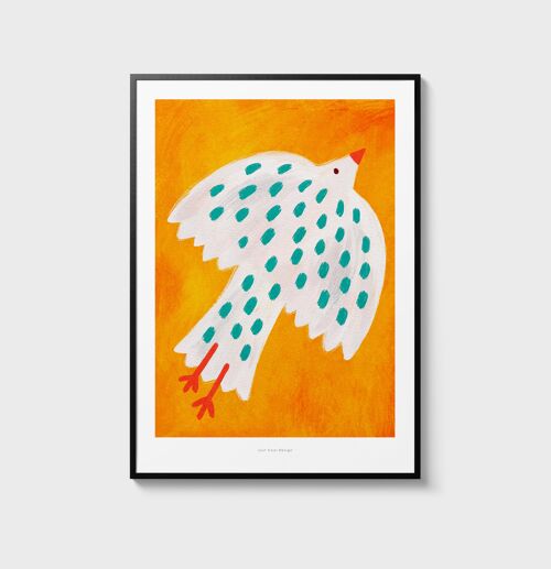 A3 Bird illustration |  Poster Art Print