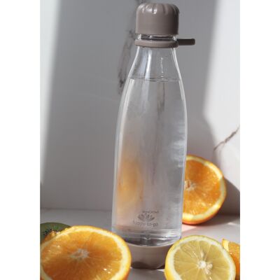 Happy-to-go | Tritan® Wasserlasche BPA frei - Dein umweltfreundlicher Wegbegleiter - Cappucino