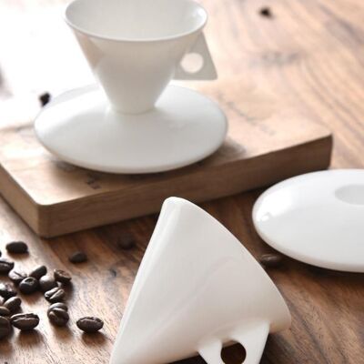 ESPRESSO Set of 2 coffee cups with saucer