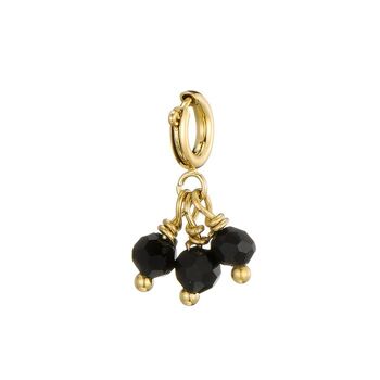 Pendentif avec perles noires | charme 1