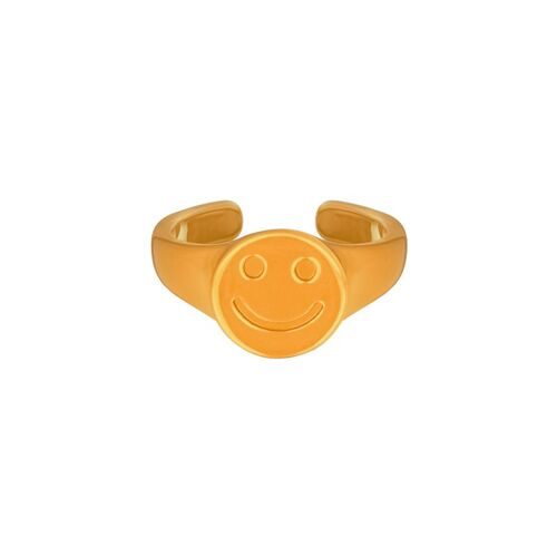 Smiley ring | Gekleurde ring | Gele ring